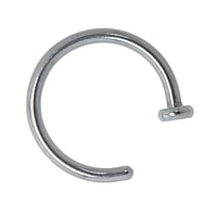Nose ring out of Surgical Steel 316L. Cross-section:1mm.