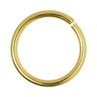 Nasenring aus Chirurgenstahl 316L mit Gold-Beschichtung (vergoldet). Querschnitt :1,0mm.