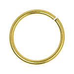 Nose ring out of Surgical Steel 316L with PVD-coating (gold color). Cross-section:0,8mm.