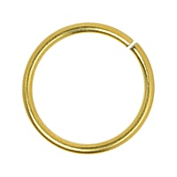 Nose ring out of Surgical Steel 316L with Gold-plated. Cross-section:0,8mm. Weight:0,11g.
