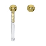 Genuine gold nose piercing out of Bioplast with 18K Gold. Length:6,5mm. Width:2mm. Cross-section:0,8mm.