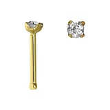 Surgical steel nose piercing Surgical Steel 316L Gold-plated Crystal