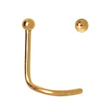 Surgical steel nose piercing Surgical Steel 316L PVD-coating (gold color)