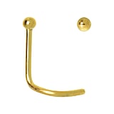 Surgical steel nose piercing Surgical Steel 316L PVD-coating (gold color)