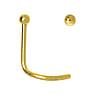 Surgical steel nose piercing Surgical Steel 316L PVD-coating (gold color)