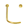 Piercing per naso in acciaio chirurgico Metallo chirurgico 316L Rivestimento PVD (colore oro)