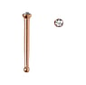 Piercing nez en acier chirurgical Acier chirurgical 316L Revtement PVD (couleur or) Cristal