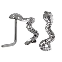 Piercing nez en acier chirurgical Largeur:4,2mm. Longueur:8mm.  Serpent