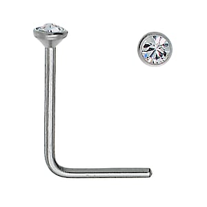 Piercing per naso in acciaio chirurgico Metallo chirurgico 316L Cristallo pregiato