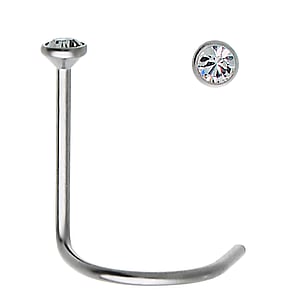 Piercing nez en acier chirurgical Acier chirurgical 316L Cristal premium