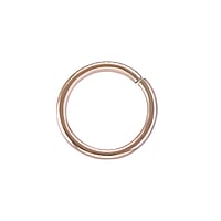 Neusring uit Chirurgisch staal 316L met PVD laag (goudkleurig). Doorsnede:1,0mm.