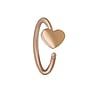 Nose ring Surgical Steel 316L PVD-coating (gold color) Heart Love