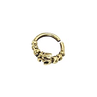 Brass Nose Piercing uit Messing. Breedte:4mm. Diameter:8mm. Doorsnede:1mm.  Om Ohm God universum