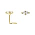 Genuine gold nose piercing 14K gold zirconia