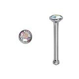 Piercing per naso in acciaio chirurgico Metallo chirurgico 316L Cristallo pregiato