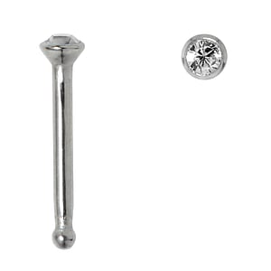 Surgical steel nose piercing Surgical Steel 316L Crystal
