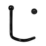 Surgical steel nose piercing Surgical Steel 316L Black PVD-coating