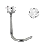 Surgical steel nose piercing Surgical Steel 316L zirconia Star