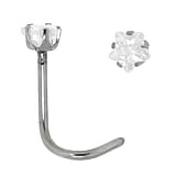 Piercing per naso in acciaio chirurgico Metallo chirurgico 316L Zircone Stella