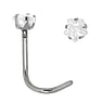 Piercing per naso in acciaio chirurgico Metallo chirurgico 316L Zircone Stella