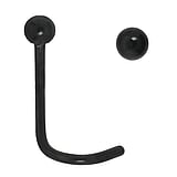 Surgical steel nose piercing Surgical Steel 316L Black PVD-coating