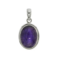 Stone pendant out of Silver 925 with Amethyst. Width:18mm. Length:23mm. Eyelet's transverse diameter:6,5mm. Eyelet's longitudinal diameter:8,3mm. Shiny.