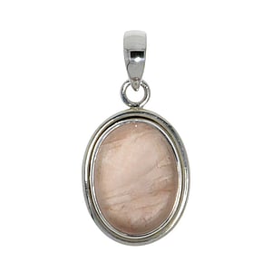 Pendentif de pierre Argent 925 Quartz rose