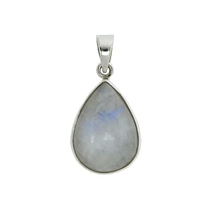 Stone pendant Silver 925 Rainbow Moonstone Drop drop-shape waterdrop