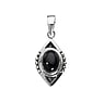 Pendentif de pierre Argent 925 Onyx noir Dessin_tribal Motif_tribal