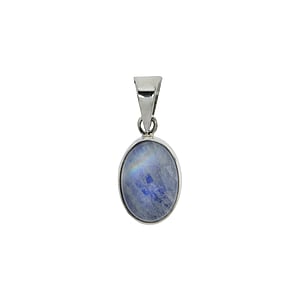 Pendentif de pierre Argent 925 Pierre de lune bleue