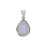 Stone pendant Silver 925 Rainbow Moonstone Drop drop-shape waterdrop