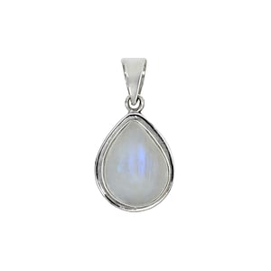 Stone pendant Silver 925 Rainbow Moonstone Drop drop-shape waterdrop