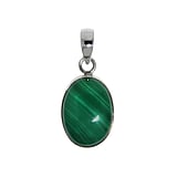 Stone pendant Silver 925 Malachite