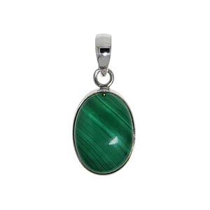 Stone pendant Silver 925 Malachite