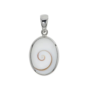 Shell pendant Shivas Eye Silver 925 Spiral