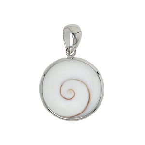 Shell pendant Shivas Eye Silver 925 Spiral