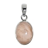 Stone pendant Silver 925 Rose quartz