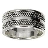 Silver ring Silver 925 Stripes Grooves Rills Tribal_pattern