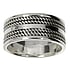 Bague en acier Argent 925 Bandes Rayures Zbrure Dessin_tribal Motif_tribal