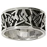 Bague en acier Argent 925 Dessin_tribal Motif_tribal Triangle toile