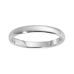 Zilveren-ring Breedte:3mm. Eenvoudig. Afgerond. Glanzend.