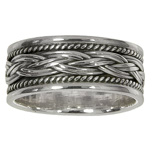 Bague en acier Argent 925 Dessin_tribal Motif_tribal ternel Dragonne Infini