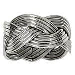 Silver ring Width:ca,11mm. Shiny.  Eternal Loop Eternity Everlasting Braided Intertwined 8