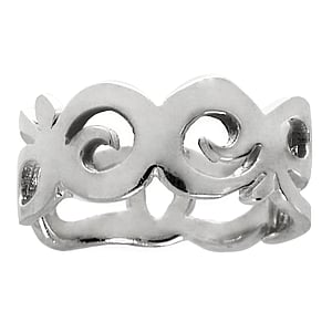 Silver ring Silver 925 Wave Tribal_pattern