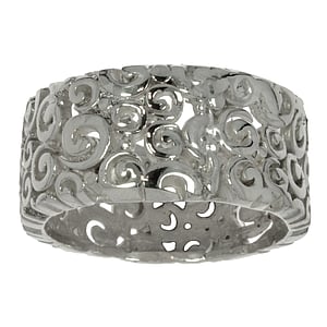 Bague en argent Argent 925 Feuille Motif_floral Dessin_tribal Motif_tribal Spirale