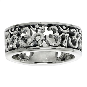 zilveren-ring Zilver 925 Om Ohm God