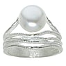 Bague en argent avec perles Argent 925 Perles deau douce