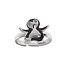 Anello bambini Argento 925 Cristallo Smalto Pinguino