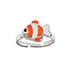 Kids ring Silver 925 Crystal Enamel Fish