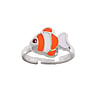 Kinder Ring Silber 925 Kristall Email Fisch